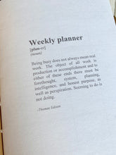 Load image into Gallery viewer, Weekly Planner Journal Insert