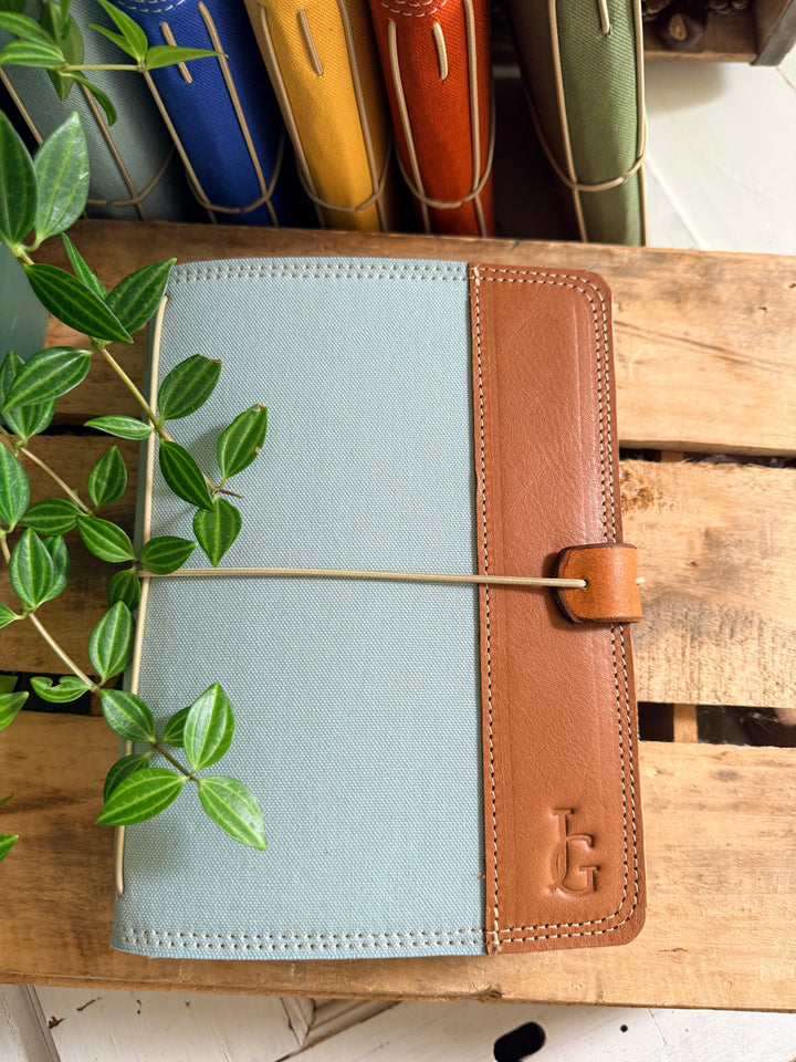 Sea Salt Blue Canvas Journal