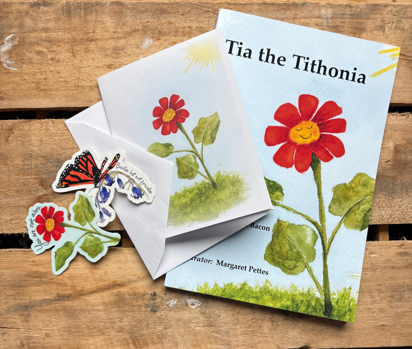 Tia the Tithonia Bundle | Card, Stickers