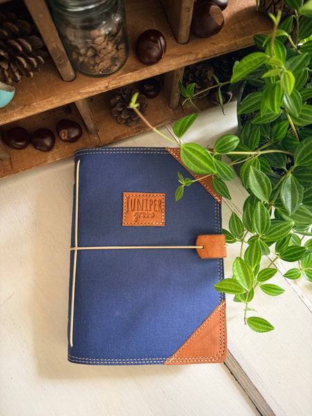 Navy Blue Canvas Journal