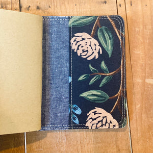 The Mini Journal - Peonies in Navy