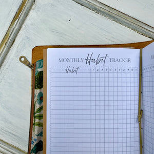 Habit Tracker Journal Insert