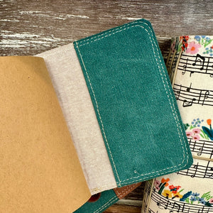 The Mini Journal - Canvas in Jade