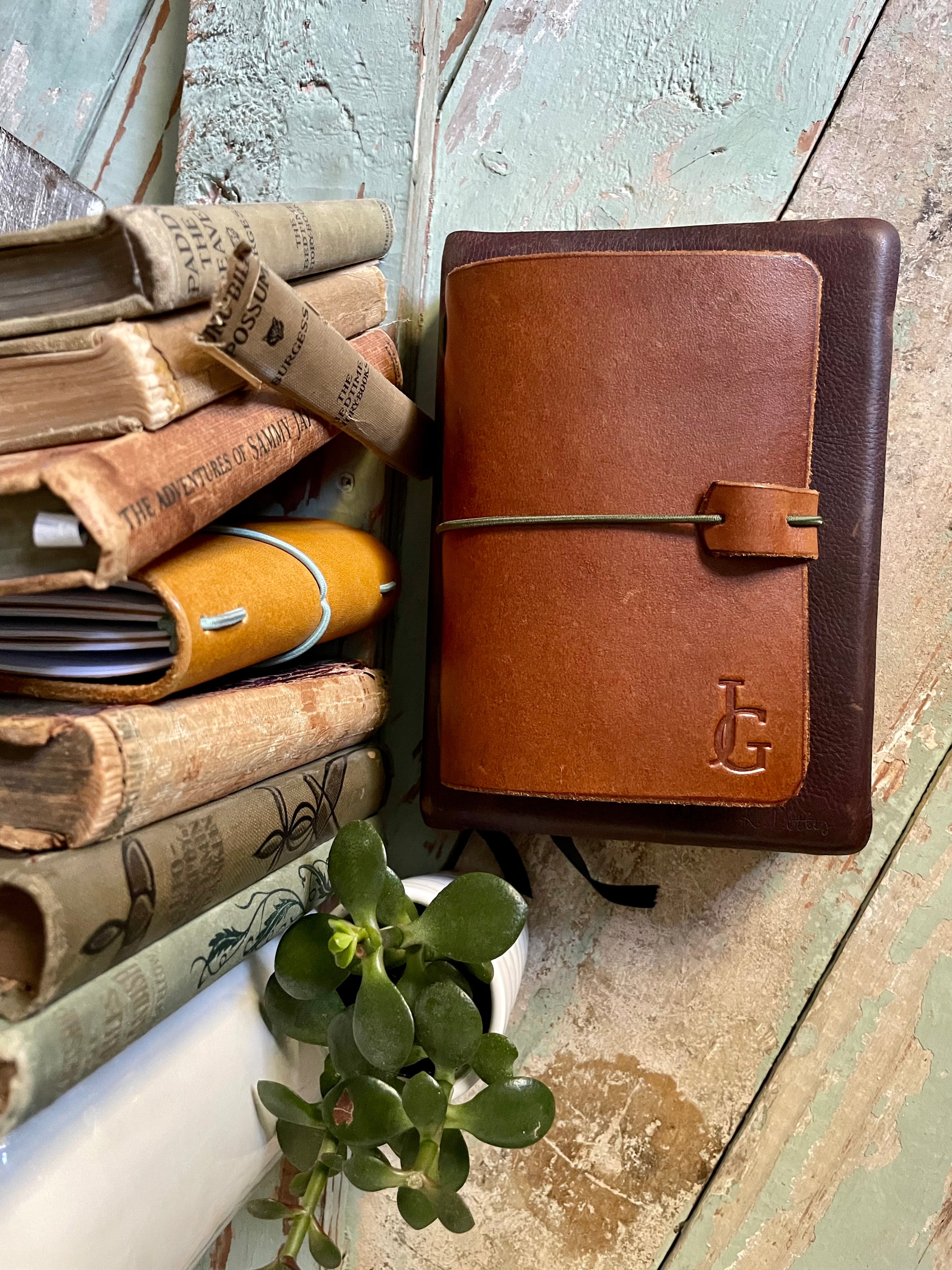 The Mini Leather Journal - Cognac – Juniper Grove
