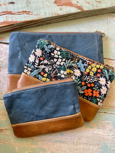 Set of Three Nesting Zipper Pouches