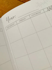 Monthly Planner Journal Insert