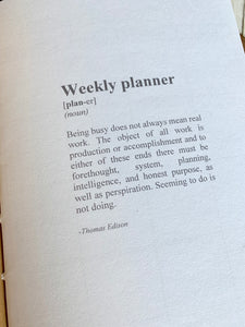Weekly Planner Journal Insert