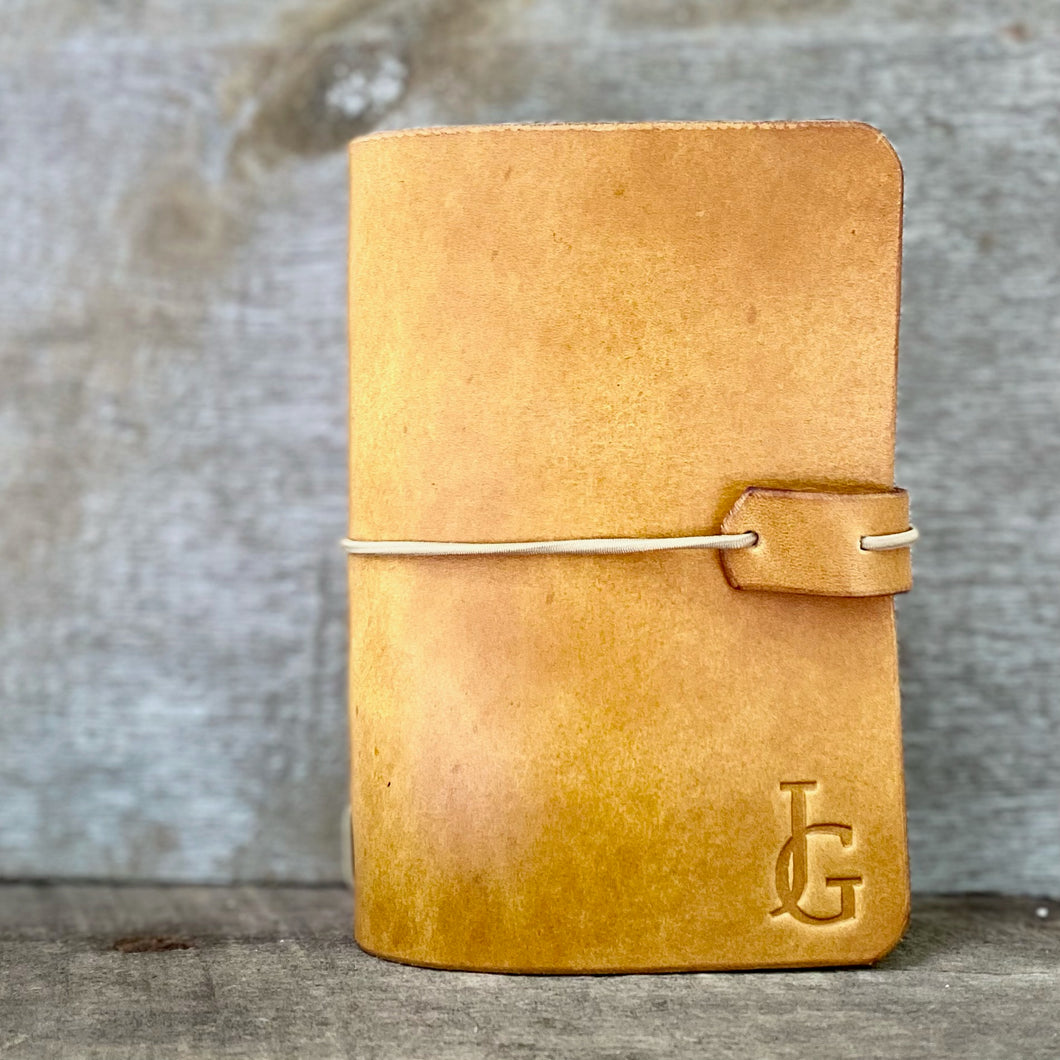 Mini Leather Journal - Camel