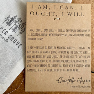 I am, I can, I ought, I will Charm