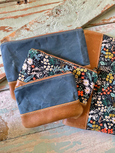 Set of Three Nesting Zipper Pouches