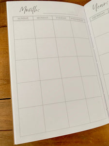 Monthly Planner Journal Insert