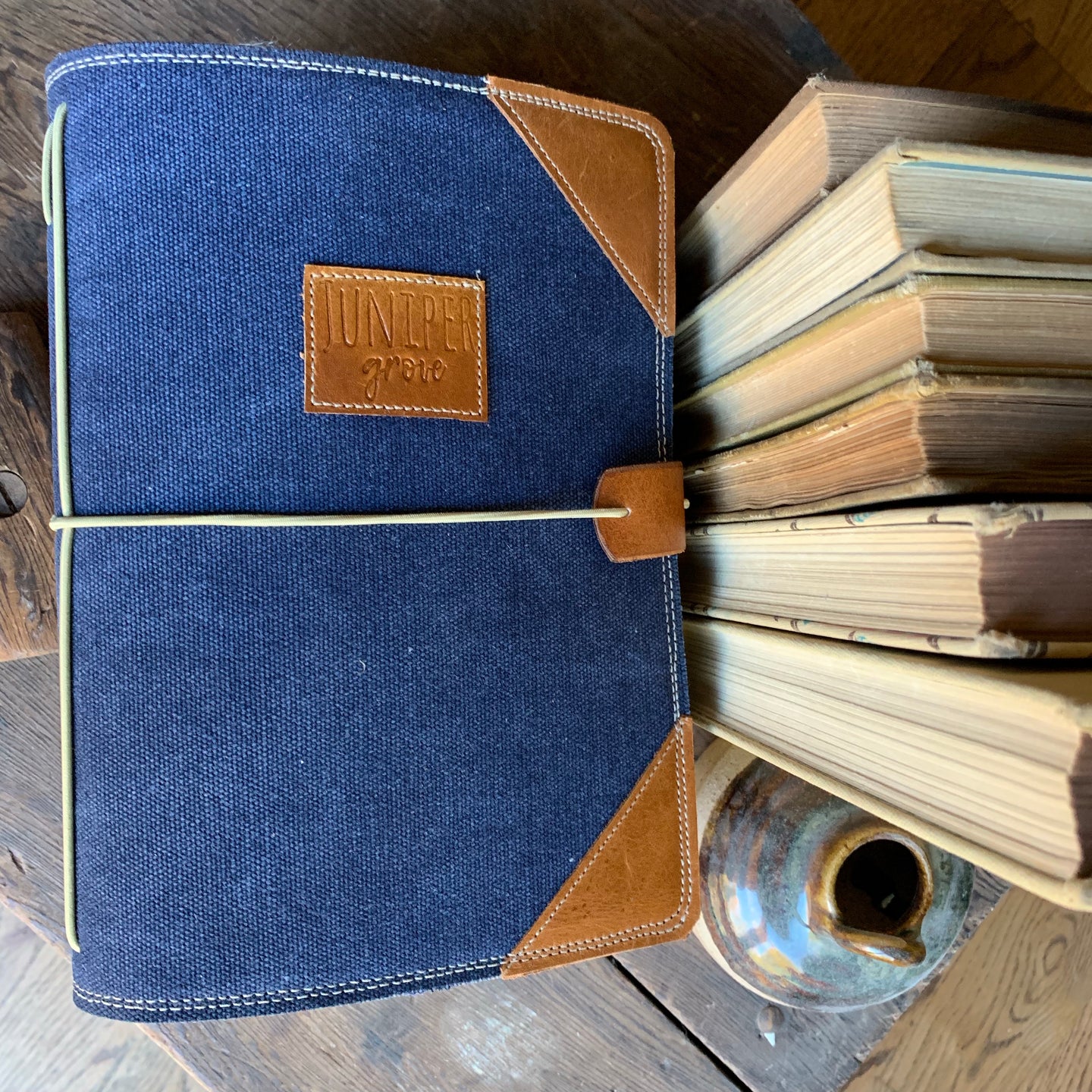 The Juniper Journal - Canvas in Navy