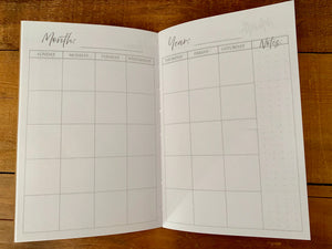 Monthly Planner Journal Insert