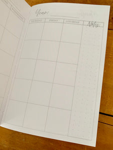 Monthly Planner Journal Insert