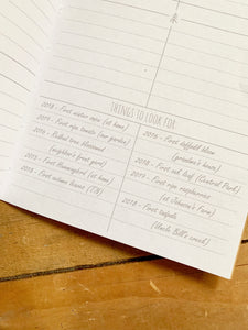 Calendar of Firsts Journal Insert