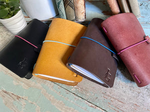 The Mini Leather Journal - Mahogany