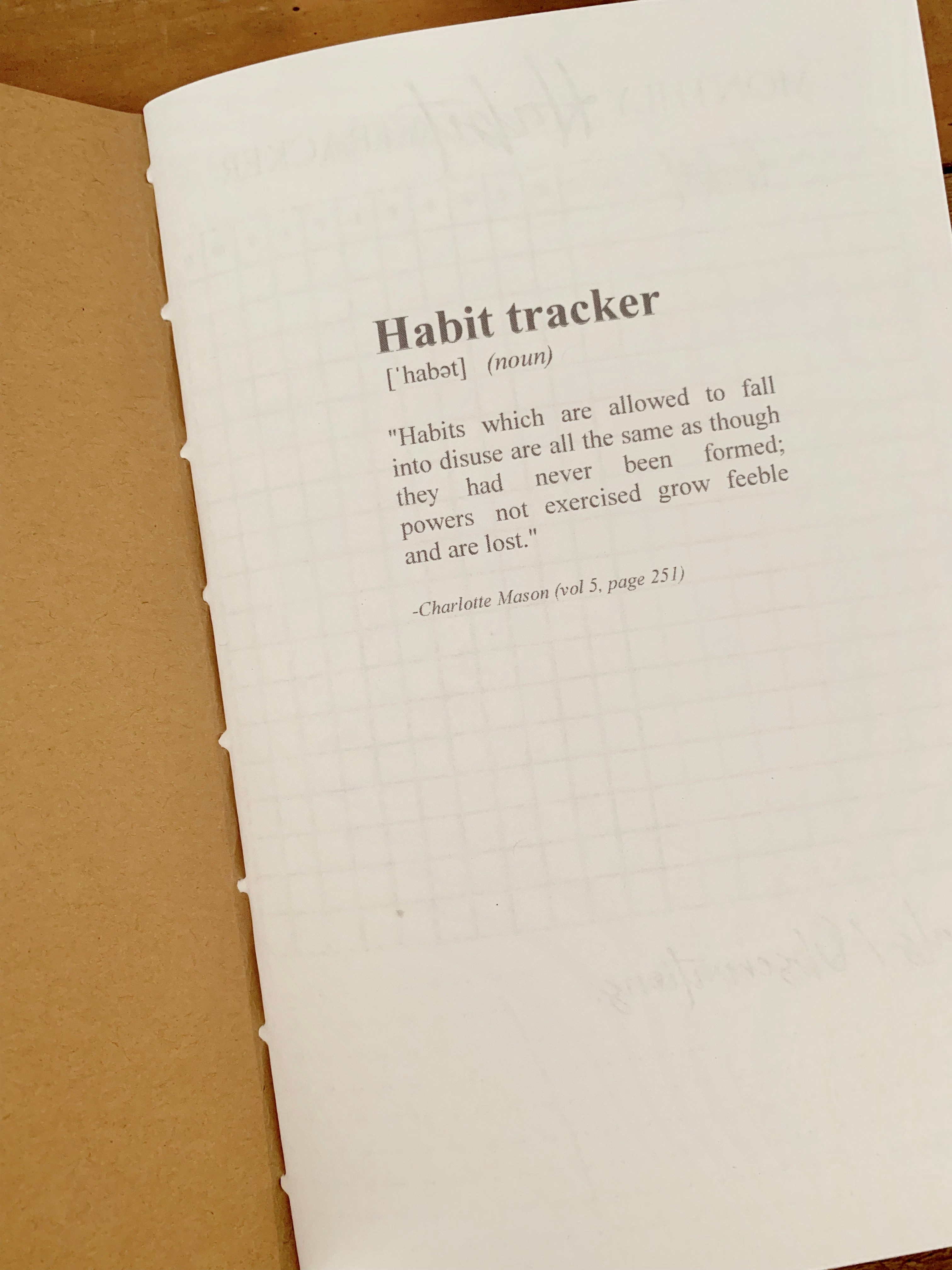 Habit Tracker Journal Insert – Juniper Grove